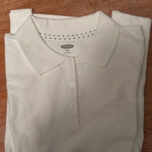 New Old Navy girls uniform polo shirts size 8 white blue and navy